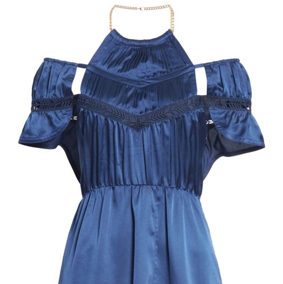 🍒NWT🍒 SELF PORTRAIT SATIN MINI DRESS - Picture 10 of 12